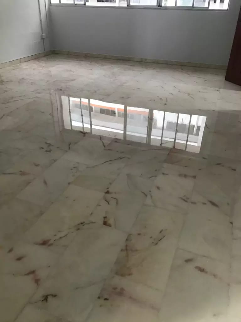 After marble floor polish done and marble looks gorgeous