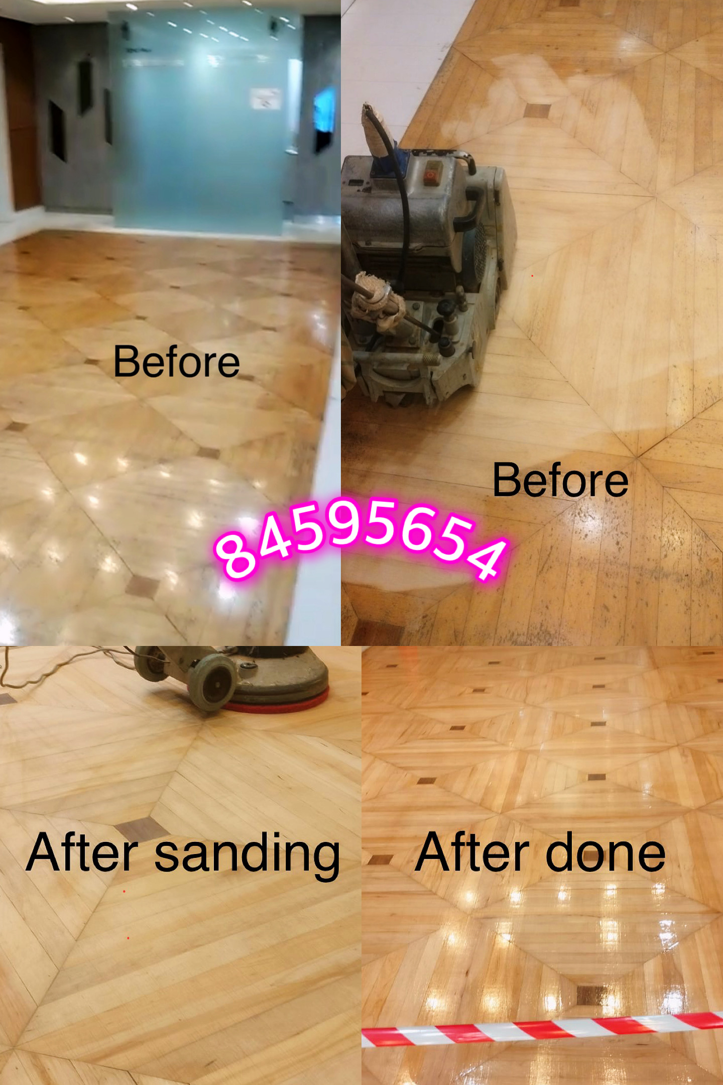 Parquet Floor Sanding and Varnish Service Singapore