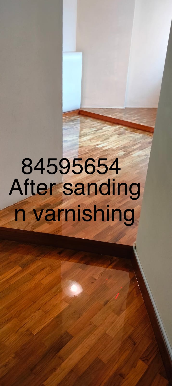 Before and after marble floor polishing and cleaning.